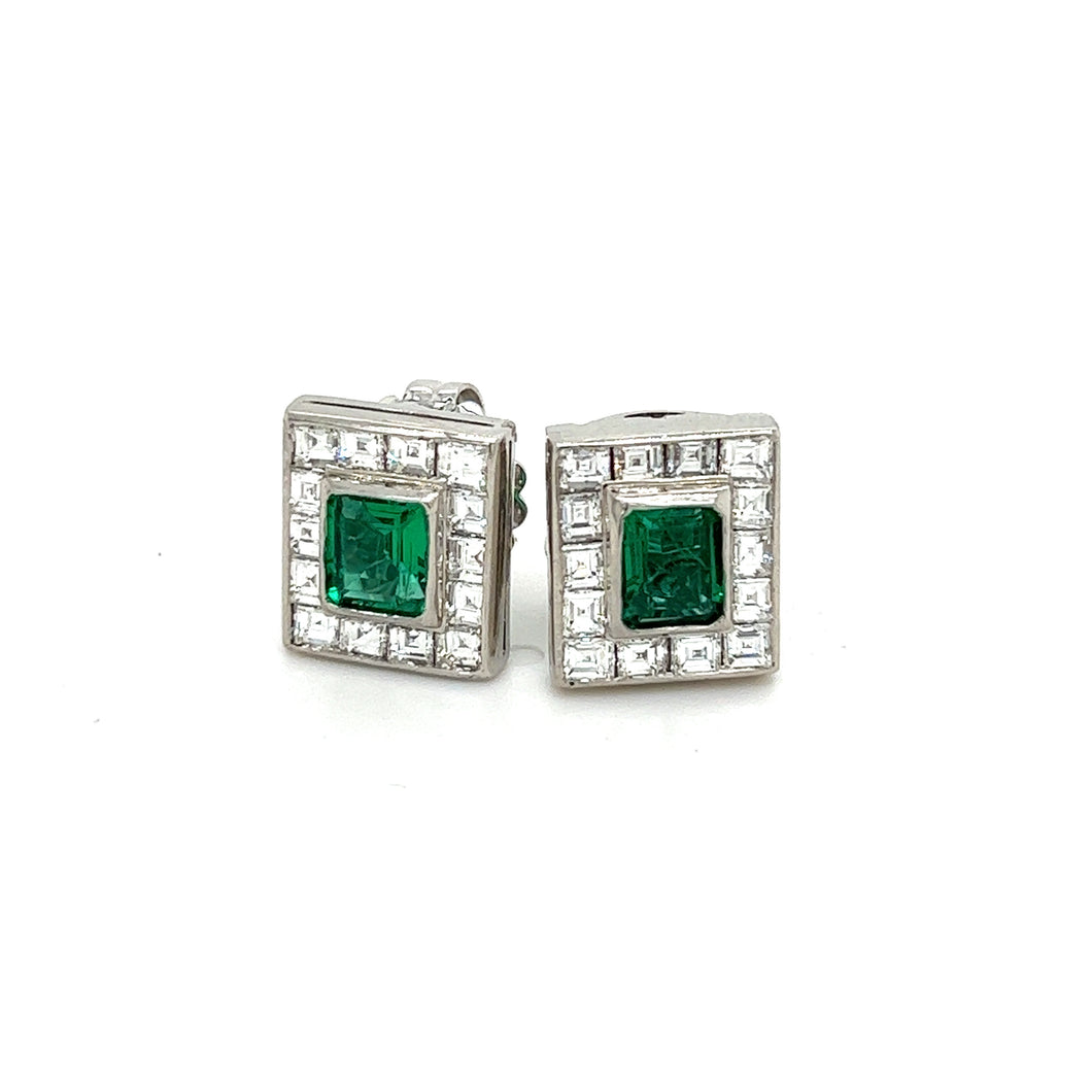 Emerald Diamond Earrings