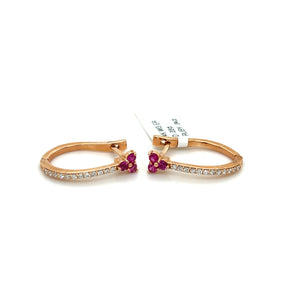 Ruby Diamond Earrings