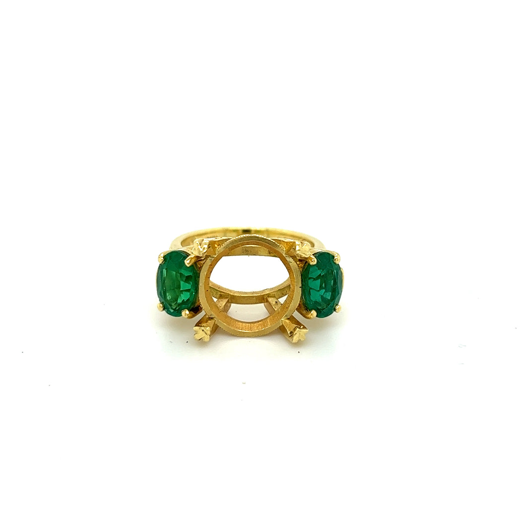 18K Gold Emerald Ring