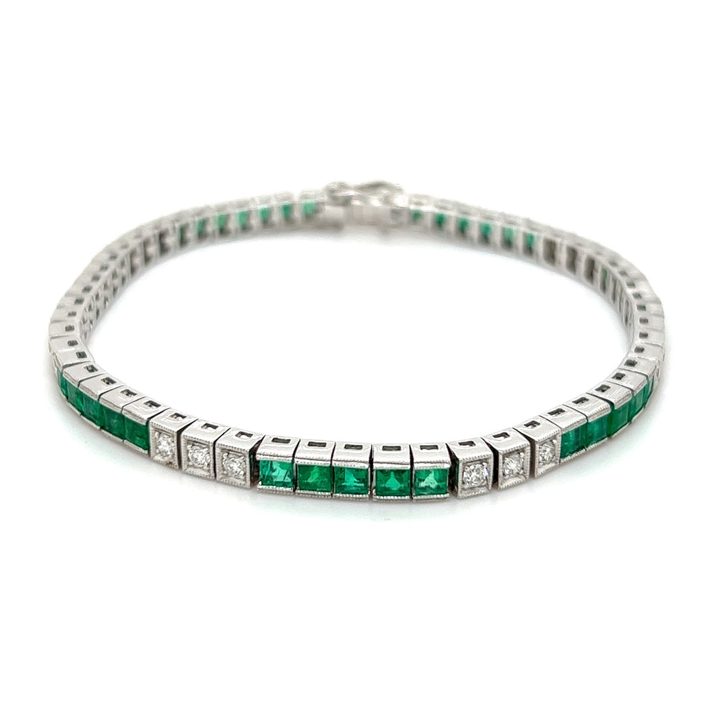 Emerald Diamond Bracelet