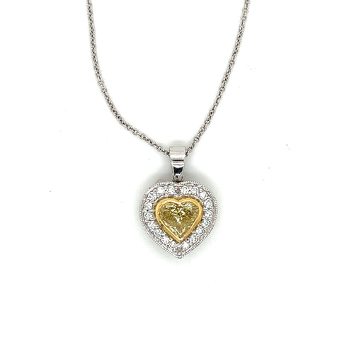 Fancy Yellow Diamond Necklace