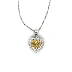 Fancy Yellow Diamond Necklace