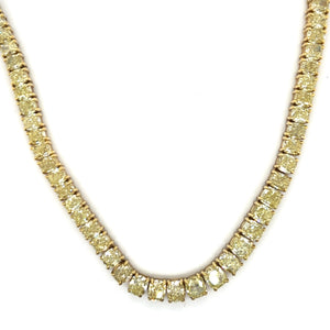 Fancy Yellow Diamond Necklace