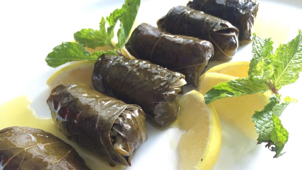 Vegetarian Stuffed Grape Leaves (Dolmathes)