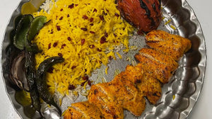 Zereshk Polo & Chicken Kabab