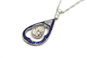 Sapphire Diamond Necklace