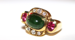 Tourmaline Diamond Ring