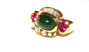 Tourmaline Diamond Ring