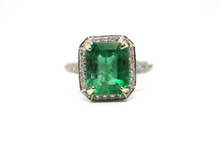 Load image into Gallery viewer, Emerald Diamond Ring
