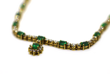 Load image into Gallery viewer, Emerald Diamond Necklace
