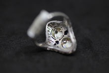 Load image into Gallery viewer, Antique Diamond Sapphire Ring
