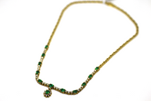 Load image into Gallery viewer, Emerald Diamond Necklace
