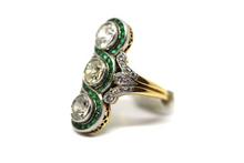 Load image into Gallery viewer, Emerald Diamond Ring
