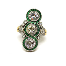 Load image into Gallery viewer, Emerald Diamond Ring
