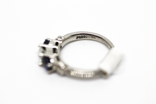 Load image into Gallery viewer, 3 Stone Sapphire Diamond Ring
