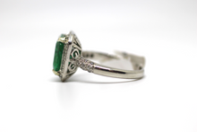 Load image into Gallery viewer, Emerald Diamond Ring
