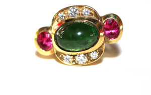 Tourmaline Diamond Ring