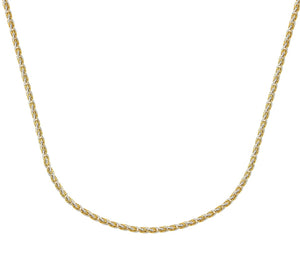 0.85mm Two-Tone Pave Wheat Chain