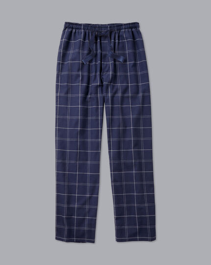 Check Pajama Bottoms - Navy & White