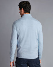 Load image into Gallery viewer, England Rugby Merino Zip Neck Sweater - Sky
