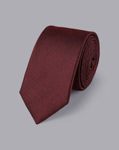 Load image into Gallery viewer, Stain Resistant Slim Silk Tie - Red
