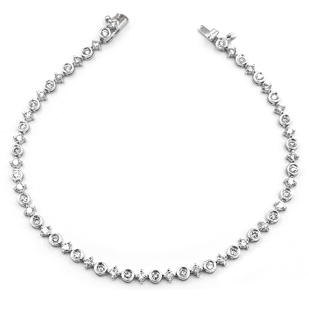 Sandra Biachi 14K White Gold Bracelet. Style: BR-4034