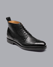 Load image into Gallery viewer, Goodyear Welted Brogue Boot - Black
