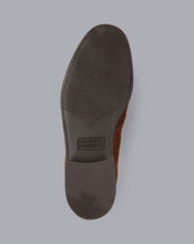 Load image into Gallery viewer, Rubber Sole Suede Derby Shoes - Walnut Brown
