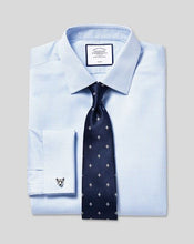 Load image into Gallery viewer, Stain Resistant Silk Fleur-de-lys Tie - French Blue
