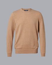 Load image into Gallery viewer, Merino Cashmere Crew Neck Sweater - Camel
