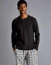 Load image into Gallery viewer, Henley Long Sleeve Pajama Top - Charcoal
