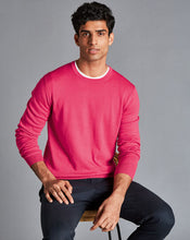 Load image into Gallery viewer, Merino Crew Neck Sweater - Bright Pink

