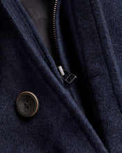 Load image into Gallery viewer, Funnel Neck Wool Overcoat - Ink Blue
