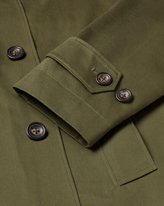 Cotton Classic Raincoat - Olive Green