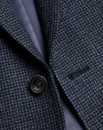 Textured Wool Jacket - Denim Blue