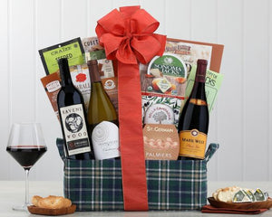 California Red and White Wine Trio Gift Basket