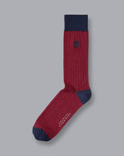 Load image into Gallery viewer, England Rugby Cotton Rib Socks - Red
