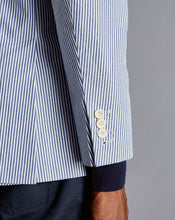 Load image into Gallery viewer, Striped Cotton Seersucker Jacket - Blue
