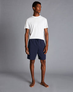 Cotton Jersey Shorts - French Blue