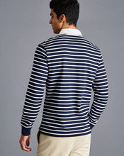 Load image into Gallery viewer, Striped Rugby Shirt - Navy &amp; White
