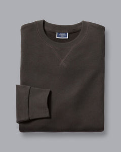 Jersey Crew Neck Sweater - Charcoal