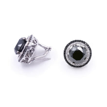 Load image into Gallery viewer, 18K White Gold And Black &amp; White Diamond Earrings. Style: 11749
