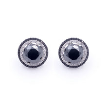 Load image into Gallery viewer, 18K White Gold And Black &amp; White Diamond Earrings. Style: 11749
