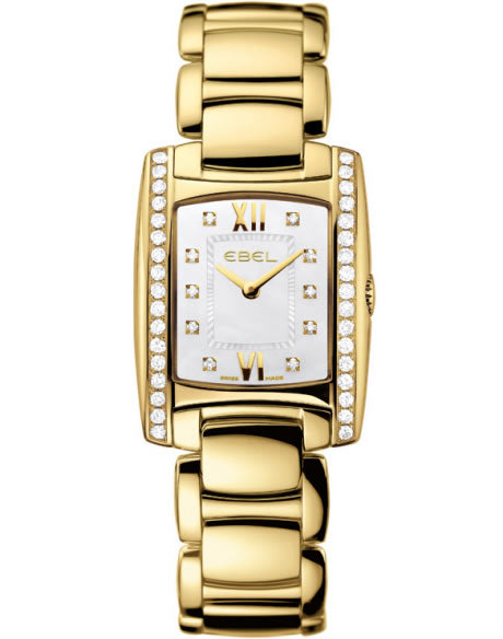 Ebel Ladies 1215613 Brasilla Mini Diamond Gold Watch