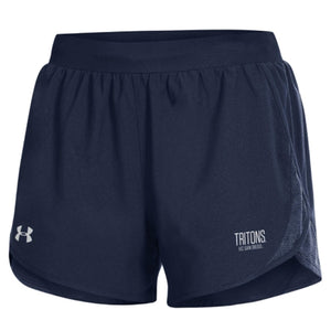 Fly By Women's Running Shorts by Under Armour - Navy