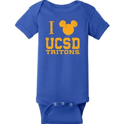 Mickey Mouse I Heart UCSD Onesie by Blue 84 x Disney - Royal Blue