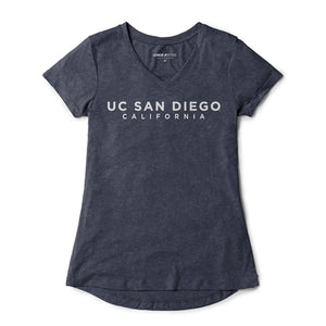 California Women's Tri-Flex Retro T-Shirt by League - Navy