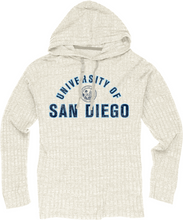 Load image into Gallery viewer, Blue 84 Ribbed Hoodie, University of San Diego Palm Medallion
