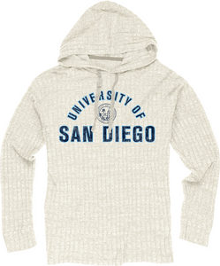 Blue 84 Ribbed Hoodie, University of San Diego Palm Medallion