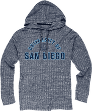 Load image into Gallery viewer, Blue 84 Ribbed Hoodie, University of San Diego Palm Medallion
